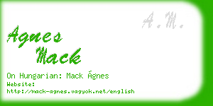 agnes mack business card